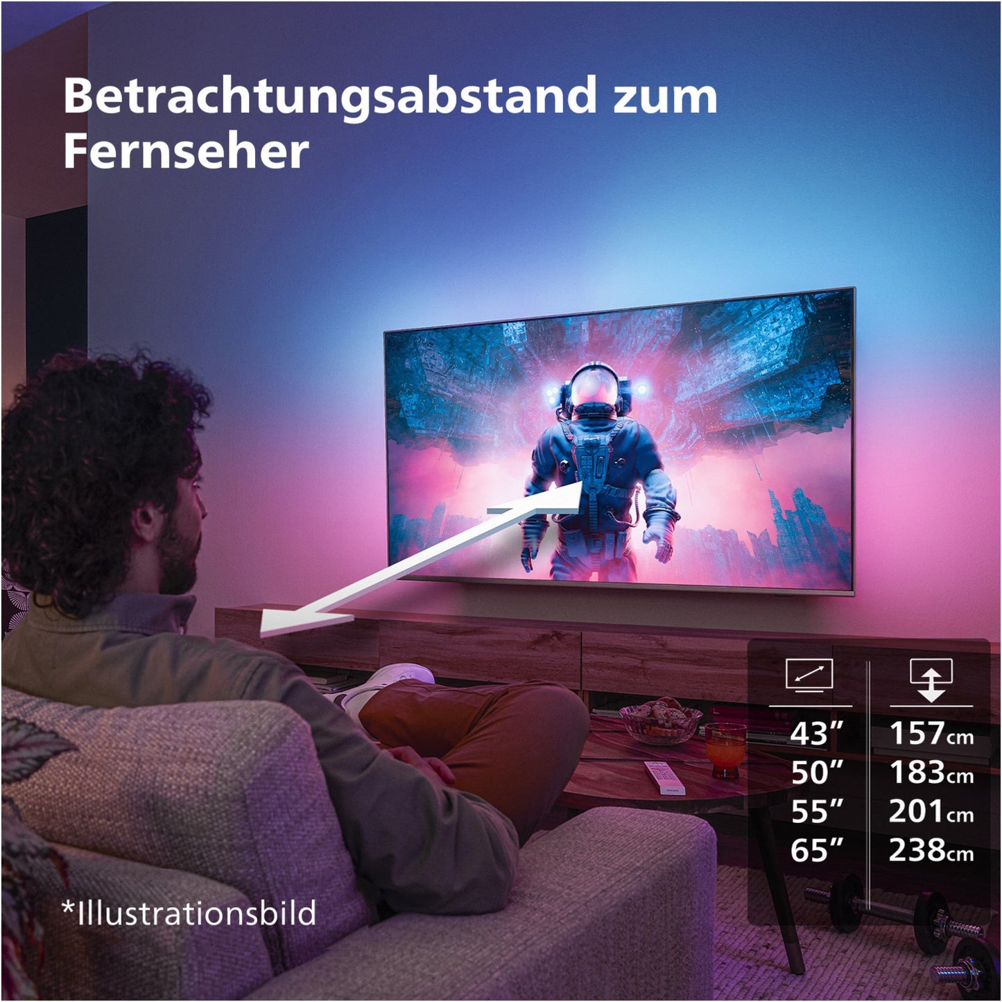 Philips 43PUS8389/12 108 cm (43") LCD-TV mit LED-Technik mattschwarz / G
