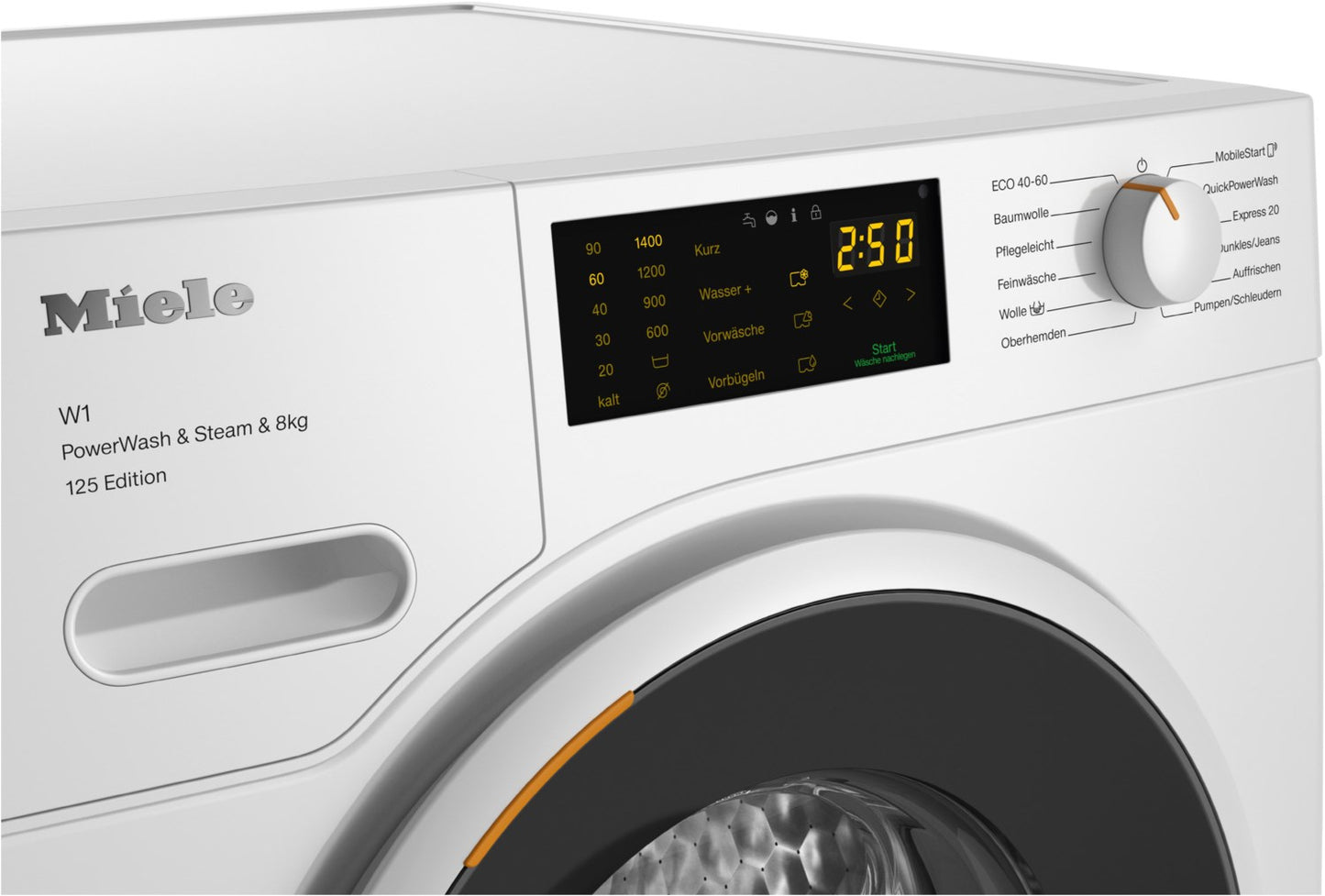 Miele WWB 380 WPS 125 Edition Stand-Waschmaschine-Frontlader 8 kg lotosweiß / A
