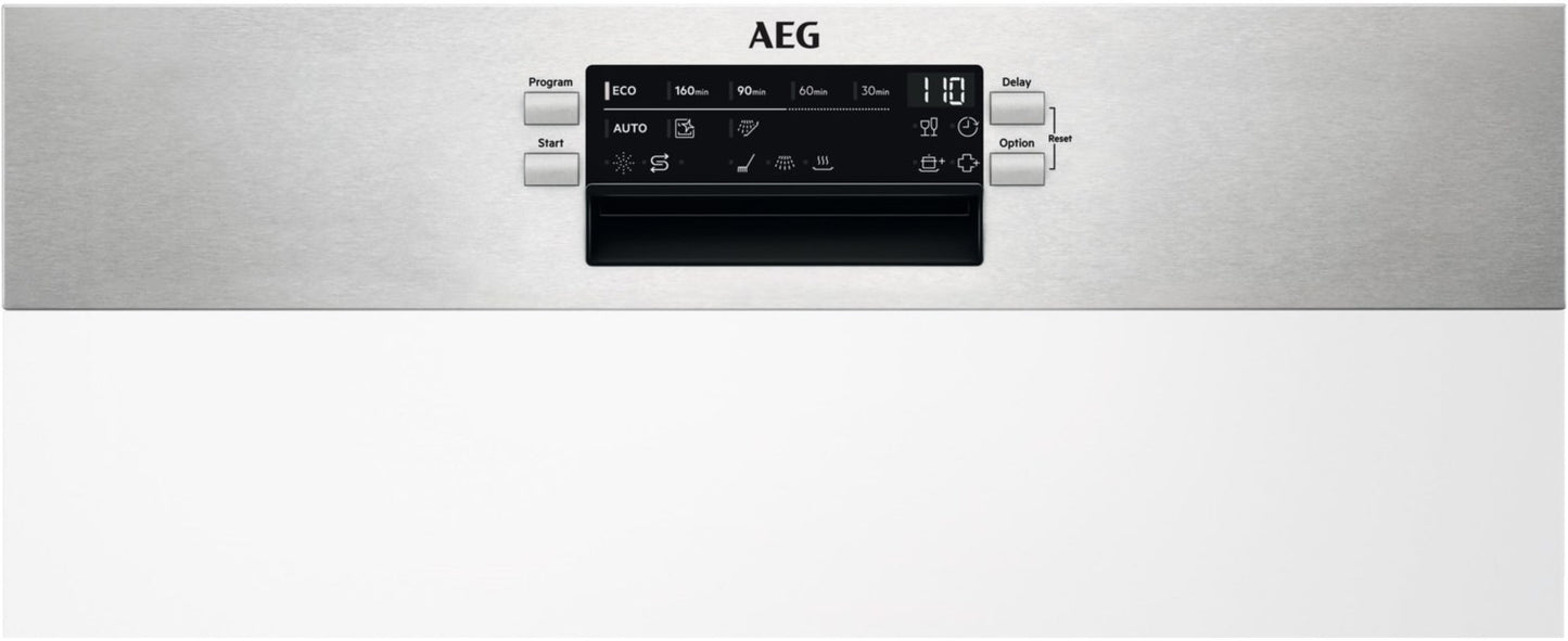 AEG Favorit FES6491XZM Teilintegrierter Einbau-Geschirrspüler 60 cm edelstahl / C