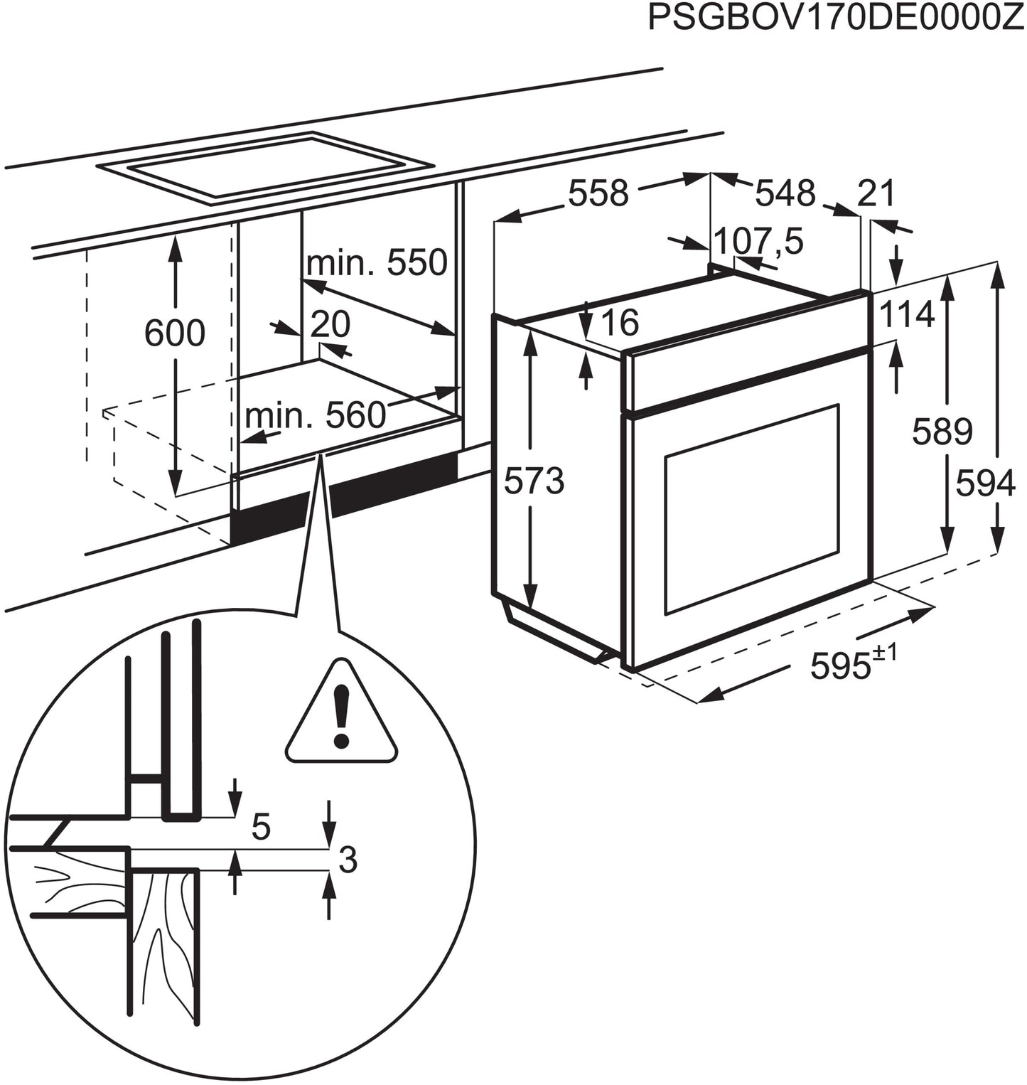 AEG FHHS23M01 Herdset bestehend aus EES33101ZM + HE604070XB edelstahl/cleansteel + edelstahl / A
