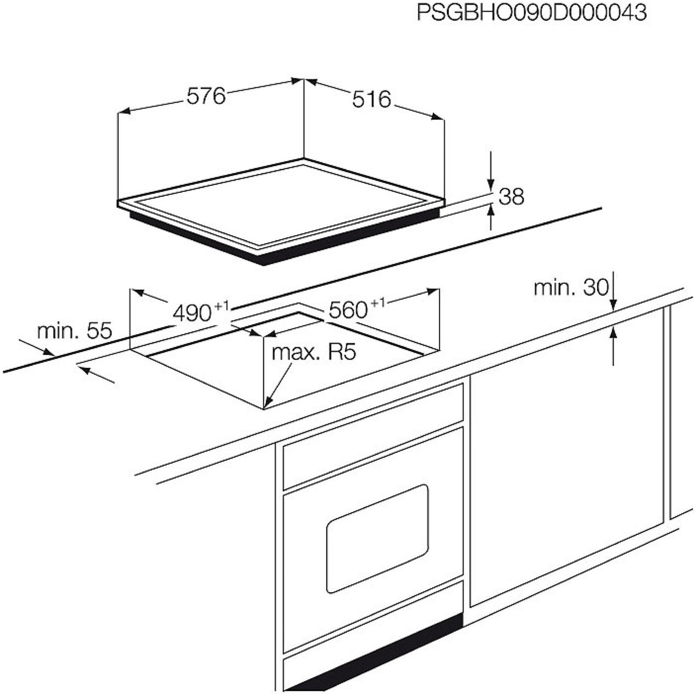 AEG FHHS23M01 Herdset bestehend aus EES33101ZM + HE604070XB edelstahl/cleansteel + edelstahl / A
