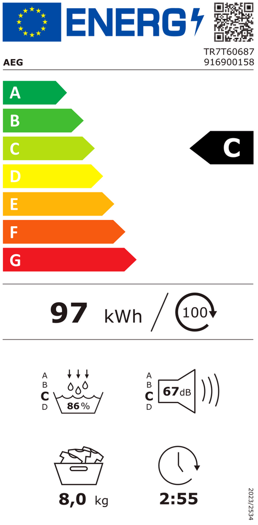 AEG Wärmepumpentrockner Lavatherm TR7T60687