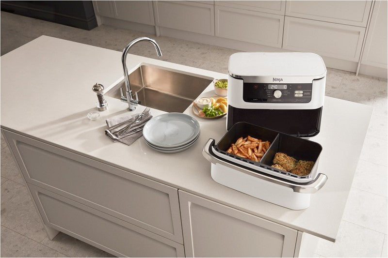 NINJA Heißluftfritteuse AF500EUWH Foodi FlexDrawer WEIß NEUHEIT
