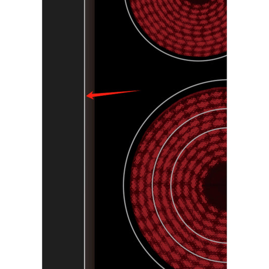 Wolkenstein WEB-C4-3KBG Glaskeramikkochfeld mit gefasten Kanten und Aluminiumrahmen