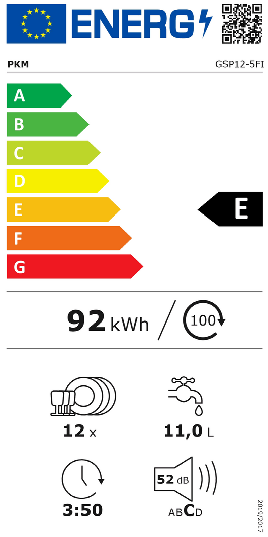PKM GSP12-5FI Vollintegrierbarer 60 cm Geschirrspüler