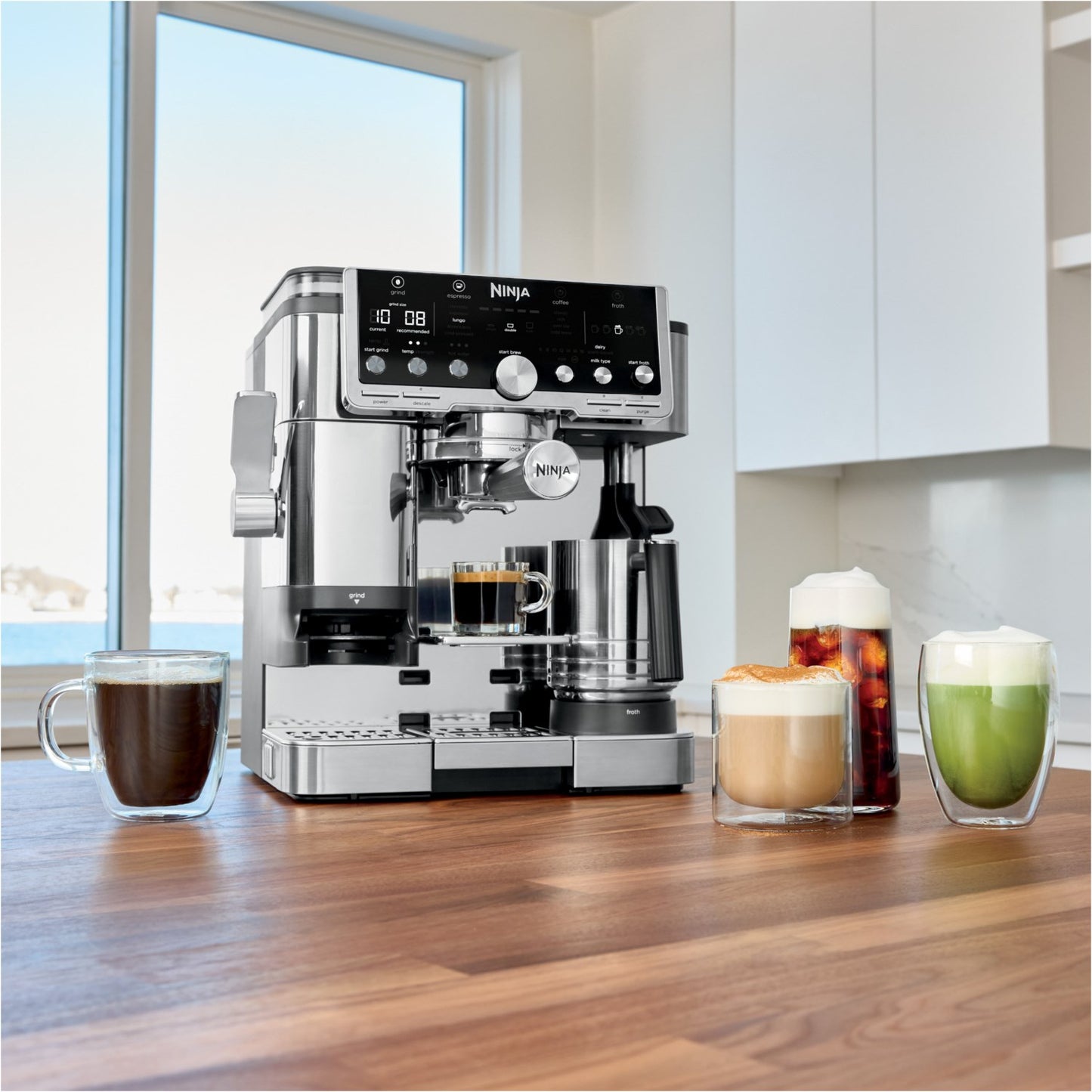 NINJA ES701EU Siebträgermaschine schwarz/edelstahl