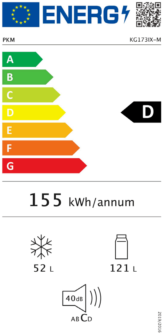 PKM KG173IX-M Kühl-/Gefrierkombination silber