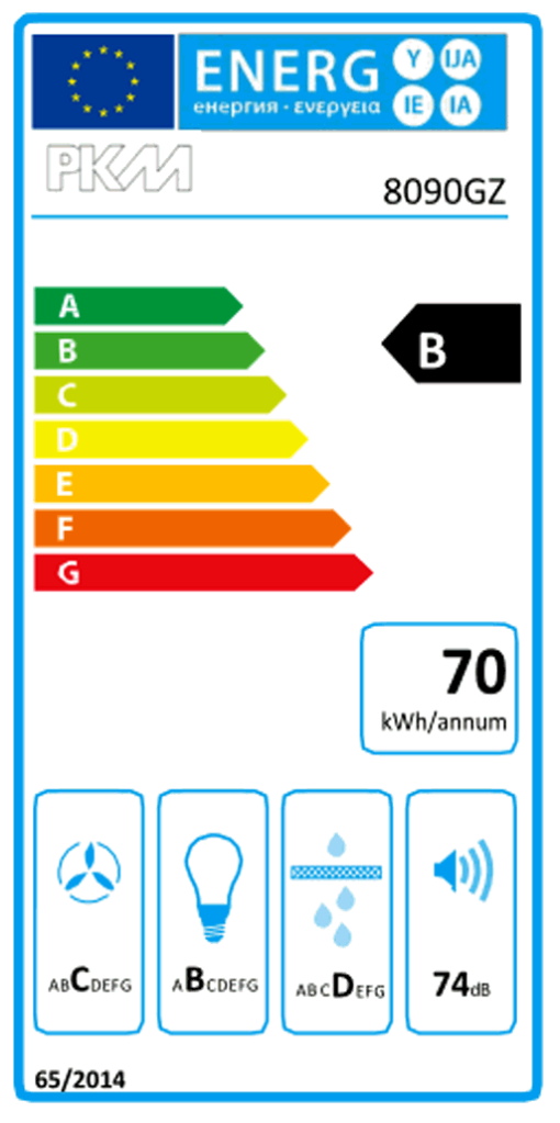 PKM 8090 G Z Wand-Dunstabzugshaube edelstahl