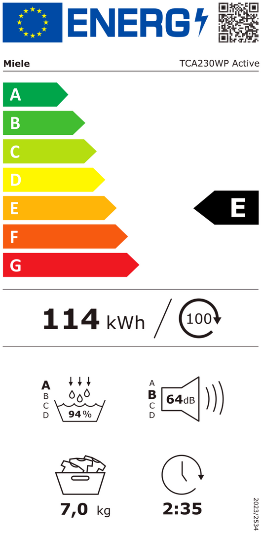 Miele TCA 230 WP Wärmepumpentrockner lotosweiß / A++