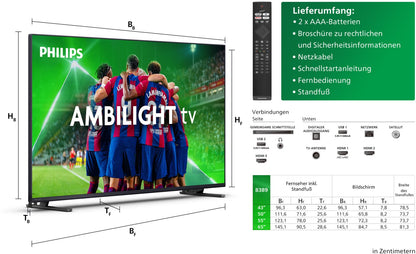 Philips 43PUS8389/12 108 cm (43") LCD-TV mit LED-Technik mattschwarz / G