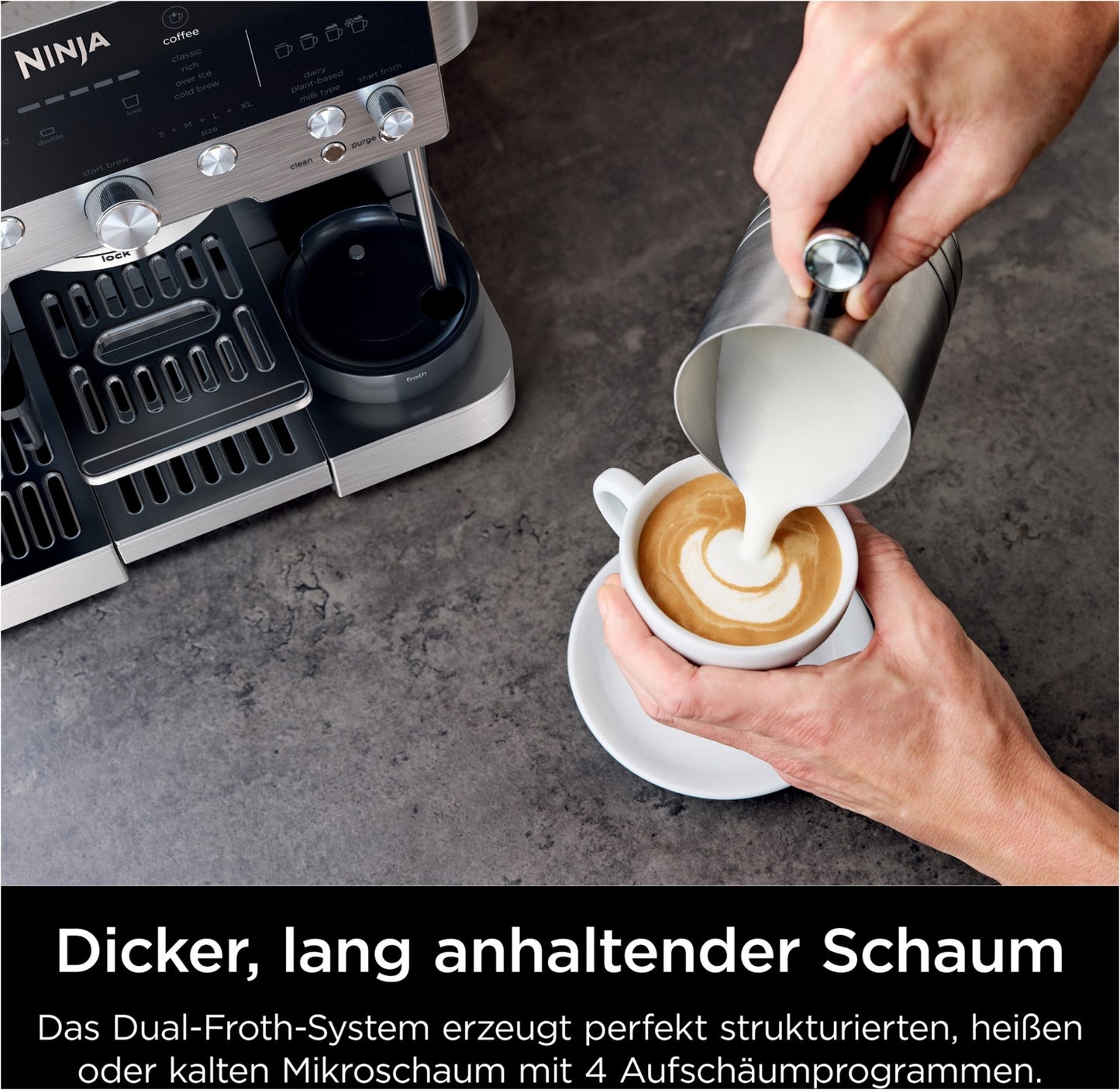 NINJA ES601EU Siebträgermaschine schwarz/edelstahl