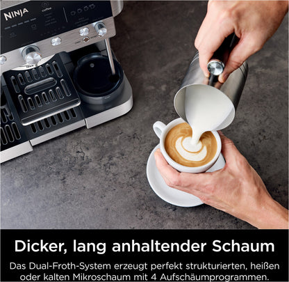 NINJA ES601EU Siebträgermaschine schwarz/edelstahl