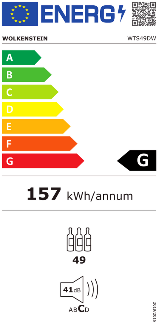 Wolkenstein WTS49DW Weintemperierschrank schwarz