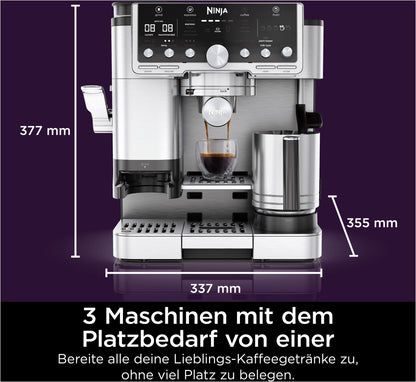 NINJA ES701EU Siebträgermaschine schwarz/edelstahl