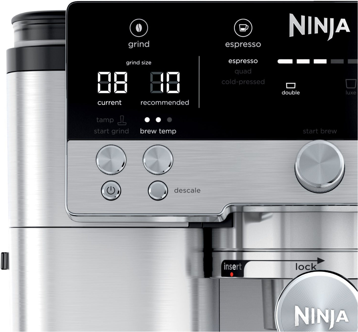 NINJA ES601EU Siebträgermaschine schwarz/edelstahl