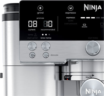 NINJA ES601EU Siebträgermaschine schwarz/edelstahl