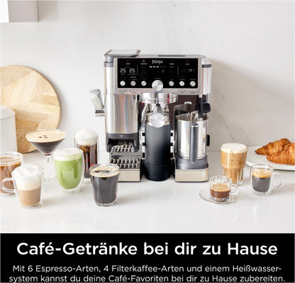 NINJA ES701EU Siebträgermaschine schwarz/edelstahl