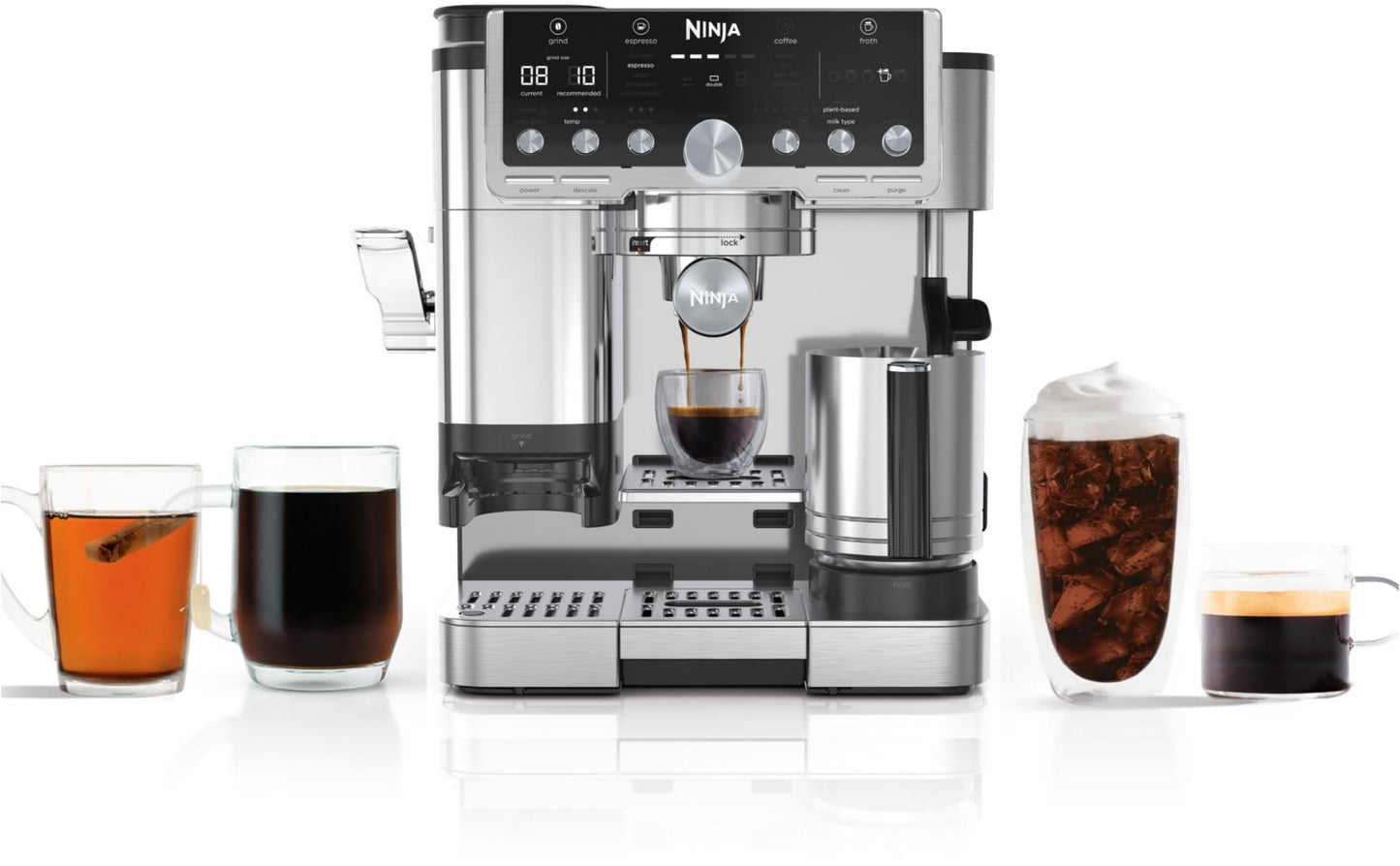 NINJA ES701EU Siebträgermaschine schwarz/edelstahl