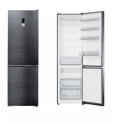 Wolkenstein WKG456ENFDDIX Kühl-/Gefrierkombination dark inox