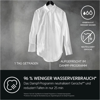 AEG Lavamat LR8E75697 Stand-Waschmaschine-Frontlader weiß / A