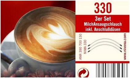 NIVONA Kaffee/Tee-Autom.-Zub./Ersatzkanne Milchansaugschlauch Set 3St. passend f