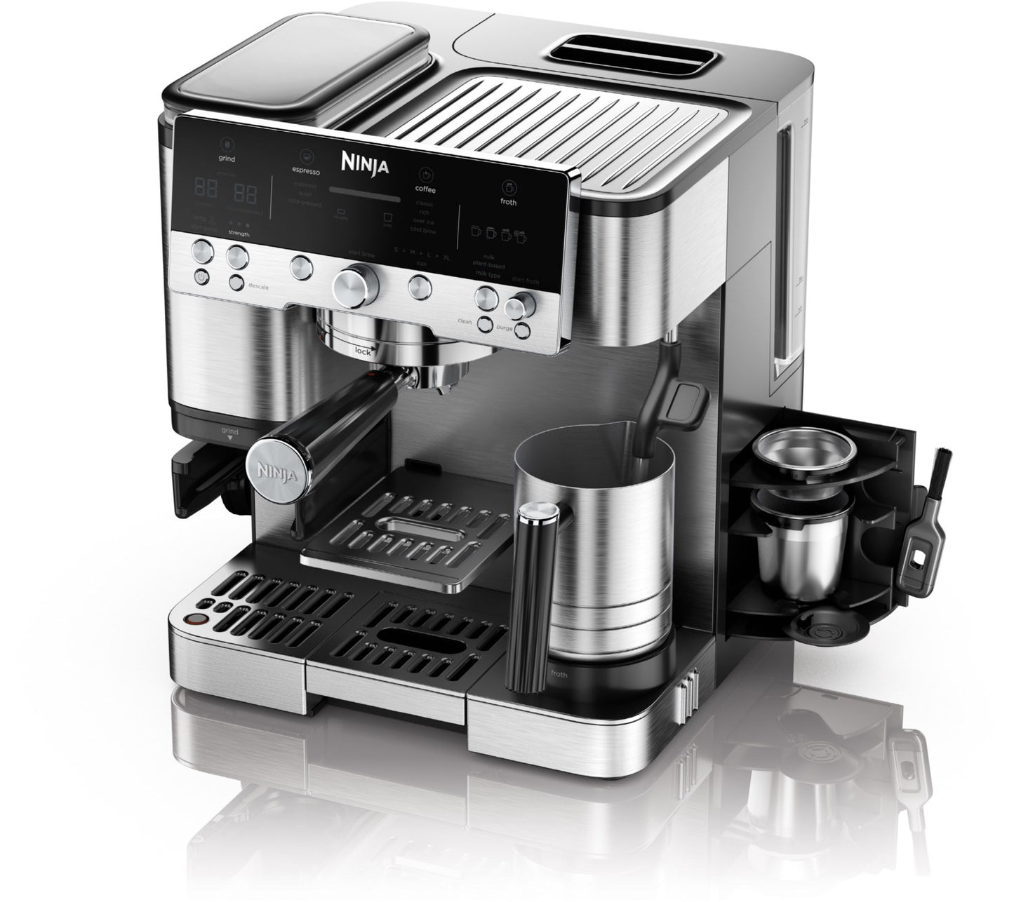 NINJA ES601EU Siebträgermaschine schwarz/edelstahl