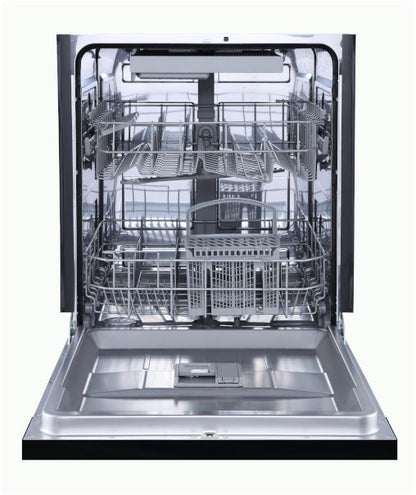 Wolkenstein WGSP14-6DTI Teilintegrierter Einbau-Geschirrspüler 60 cm schwarz