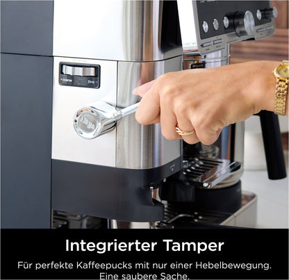 NINJA ES701EU Siebträgermaschine schwarz/edelstahl