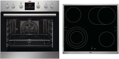 AEG FHHS23M01 Herdset bestehend aus EES33101ZM + HE604070XB edelstahl/cleansteel + edelstahl / A