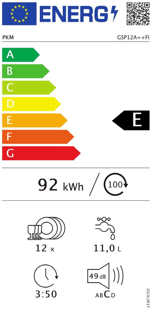 PKM GSP12A++FI Vollintegrierbarer 60 cm Geschirrspüler