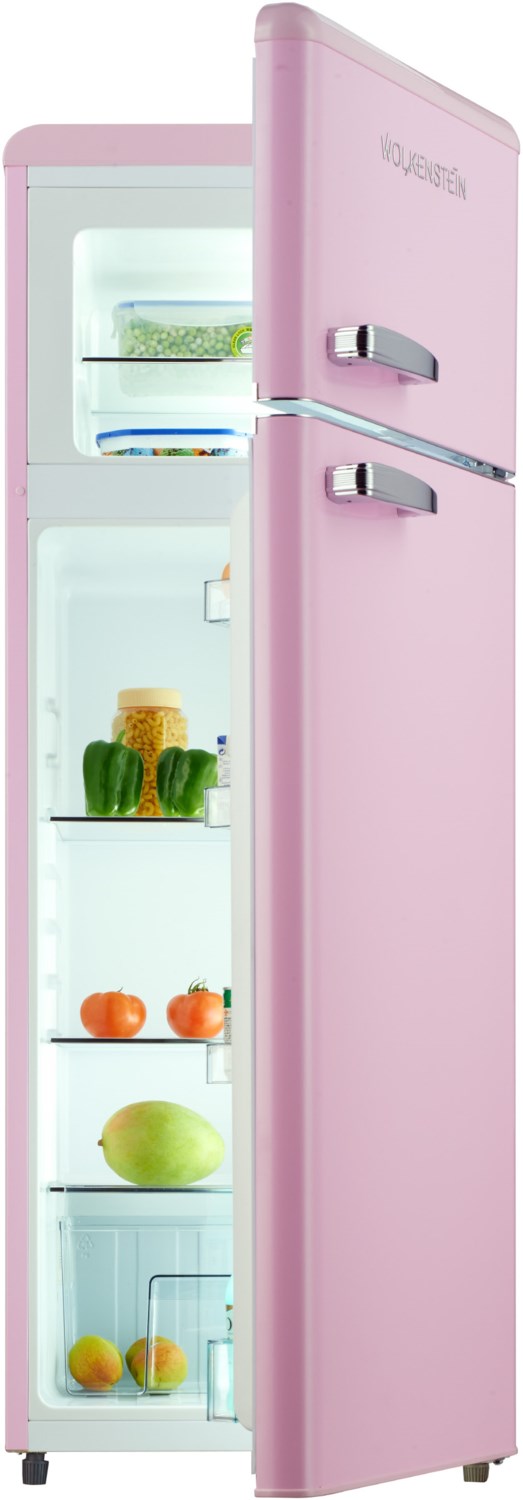 Wolkenstein GK212.4RT SP Standkühlschrank mit Gefrierraum pink