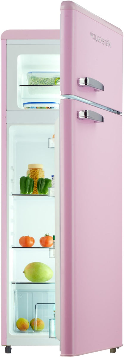Wolkenstein GK212.4RT SP Standkühlschrank mit Gefrierraum pink
