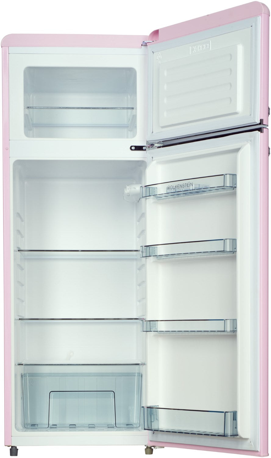 Wolkenstein GK212.4RT SP Standkühlschrank mit Gefrierraum pink