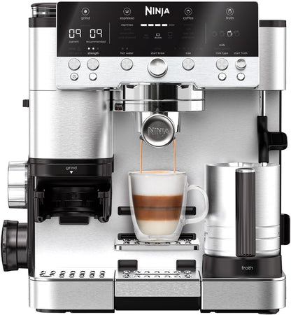 NINJA ES601EU Siebträgermaschine schwarz/edelstahl