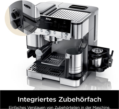 NINJA ES601EU Siebträgermaschine schwarz/edelstahl