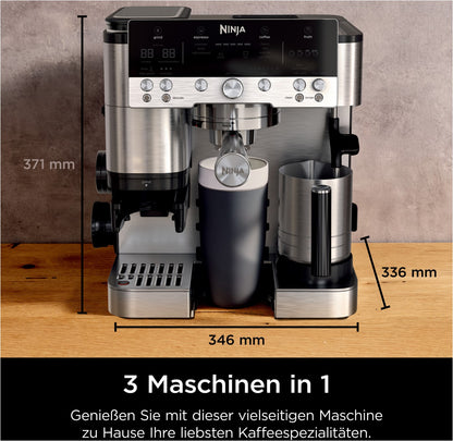 NINJA ES601EU Siebträgermaschine schwarz/edelstahl