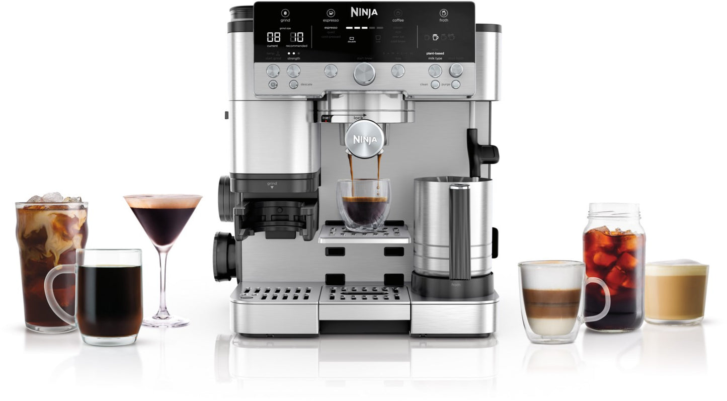 NINJA ES601EU Siebträgermaschine schwarz/edelstahl