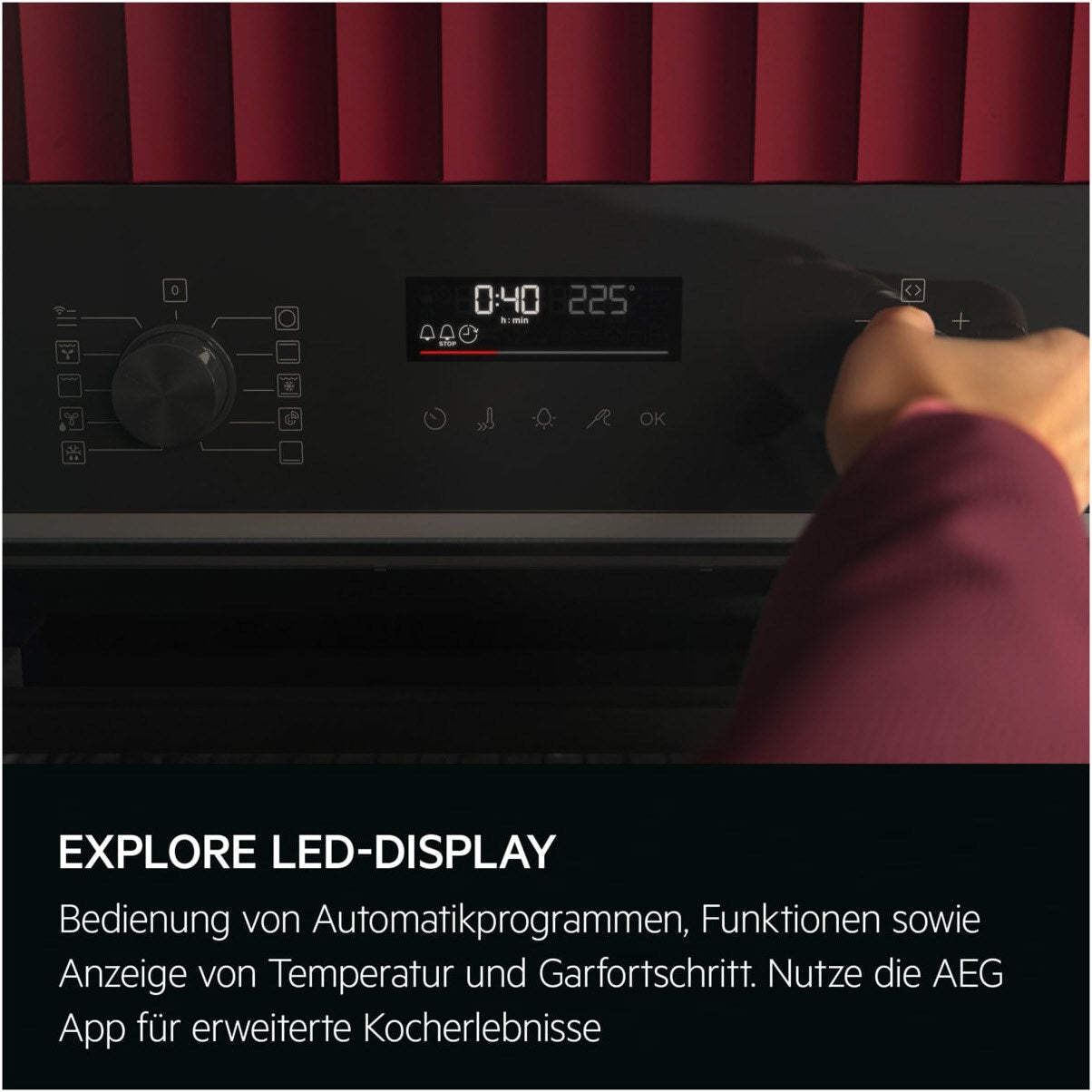 AEG TU5PB41FSB Einbaubackofen schwarz / A++