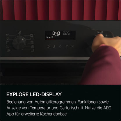AEG TU5PB41FSB Einbaubackofen schwarz / A++