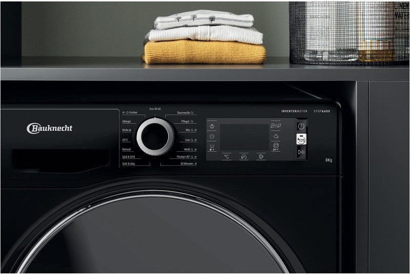 Bauknecht WM BB 8A, 8 kg,1.400 U/min, Waschmaschine, schwarz