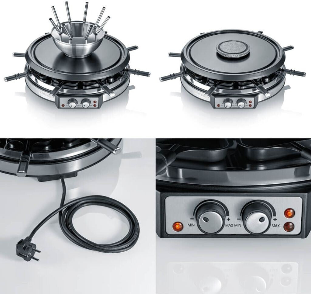 SEVERIN RG 2348 Raclette-Fondue-Set edelstahl