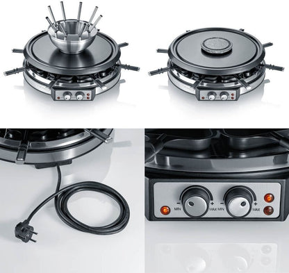 SEVERIN RG 2348 Raclette-Fondue-Set edelstahl
