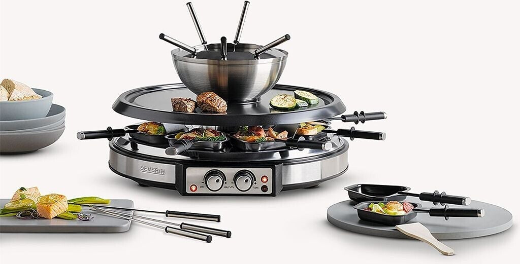 SEVERIN RG 2348 Raclette-Fondue-Set edelstahl