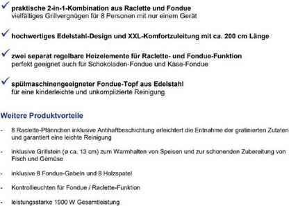 SEVERIN RG 2348 Raclette-Fondue-Set edelstahl