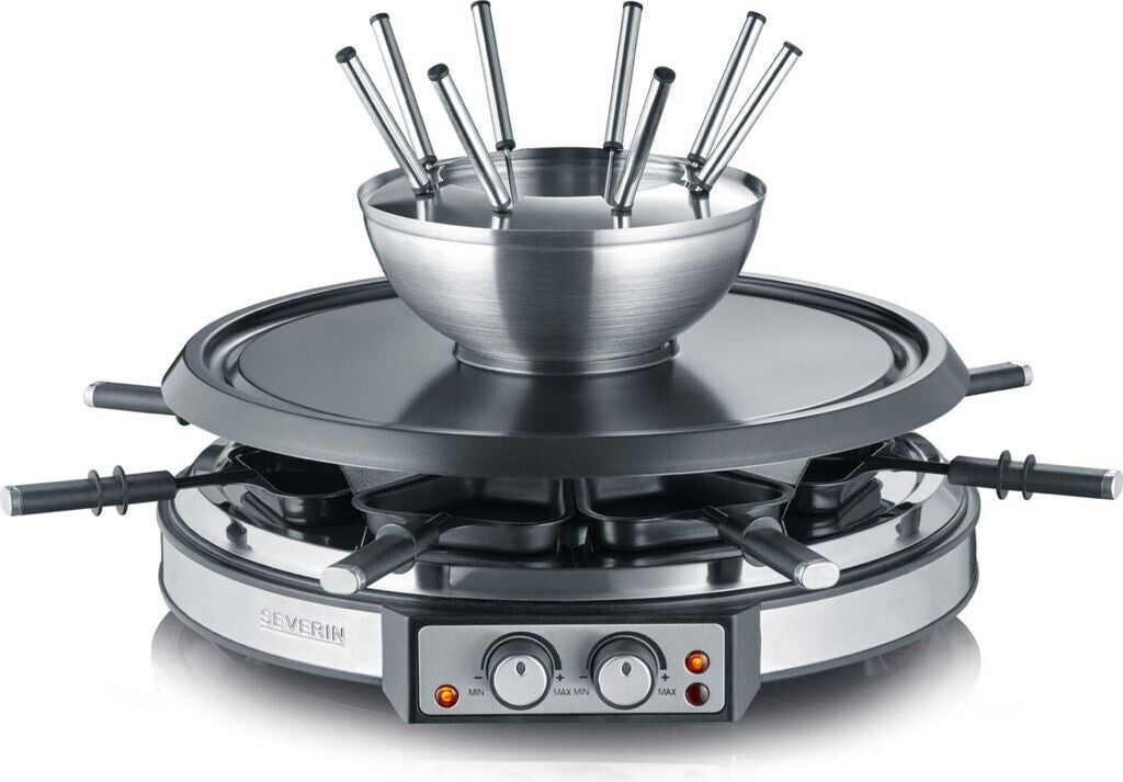 SEVERIN RG 2348 Raclette-Fondue-Set edelstahl