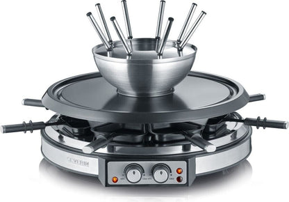 SEVERIN RG 2348 Raclette-Fondue-Set edelstahl