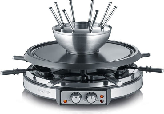 SEVERIN RG 2348 Raclette-Fondue-Set edelstahl
