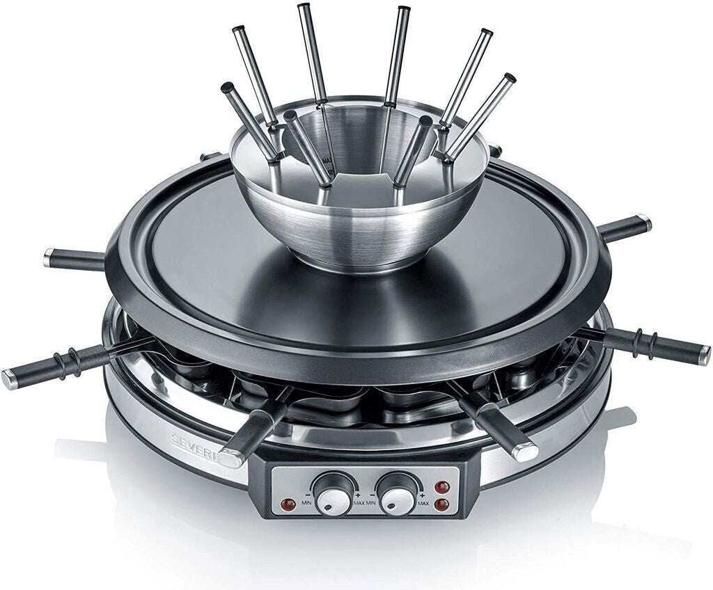 SEVERIN RG 2348 Raclette-Fondue-Set edelstahl