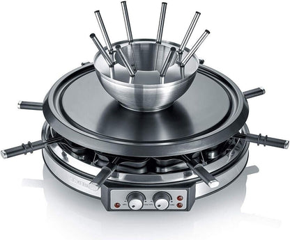 SEVERIN RG 2348 Raclette-Fondue-Set edelstahl